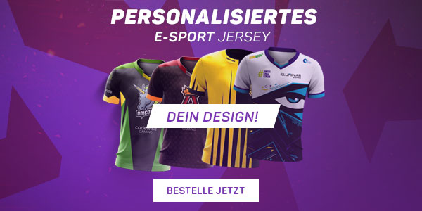 Custom E-Sport Jerseys & Bekleidung für dein Team