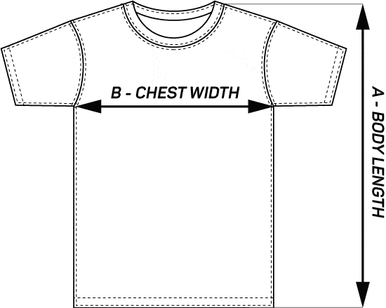Jerseys Clinic - Custom Men's tshirt - Sizing Chart